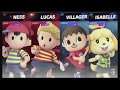 Super Smash Bros Ultimate Amiibo Fights  – Request #14176 Ness & Lucas vs Villager & Isabelle