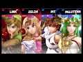 Super Smash Bros Ultimate Amiibo Fights   Request #3794 Link & Zelda vs Pit & Palutena