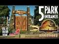 5X How to build beautiful PARK ENTRANCES | Jurassic World Evolution 2 tips