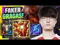 FAKER IS SO GOOD WITH GRAGAS! - T1 Faker Plays Gragas Support vs Rell! | Season 11