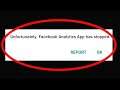 Fix Unfortunately Facebook Analytics App Has Stopped Problem Solved in Android & Ios Problem Solved