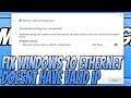 How To FIX Ethernet Doesn't Have A Valid IP Configuration Tutorial | No Network Internet Access