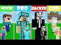 Minecraft NOOB vs PRO vs HACKER vs GOD STATUE HOUSE CHALLENGE in Minecraft ! AVM SHORTS Animation