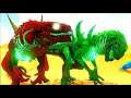 Toxic + Red Godzilla Caçando o Gigante Skull Crawler Vermelho! Ark Survival Evolved Dinossauros