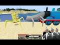 Worm Thomas vs Spider-Spongebob in Minecraft - Coffin meme
