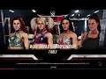 WWE 2K20 Princess Stephanie VS Mickie,Peyton,Alexa Tables Elimination Match WWE Diva's Title