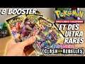 8 Booster Pokémon EB2 Clash des Rebelles Carte V Max Ultra Rare Unboxing Français