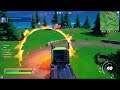 Drive through flaming rings - Fortnite