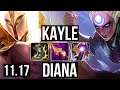 KAYLE vs DIANA (MID) | Rank 5 Kayle, 8/1/6, Godlike | BR Grandmaster | v11.17