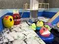 Pacman with family in water park. DIY