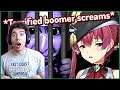 Reacting to Houshou Marine plays Ao Oni, gets legitimately scared and screams a lot [HOLOLIVE]