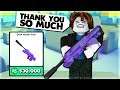 SPENDING $30,000 ROBUX For A FAN To Buy The DARK MATTER Gun | Roblox: Big Paintball