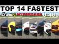 Top 14 Fastest 0-400 Cars - The Crew 2 | Insane Acceleration