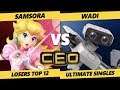 CEO 2019 SSBU - eU | Samsora (Peach) Vs. WaDi (ROB) Smash Ultimate Tournament LR2 Top 12
