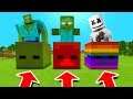 Minecraft PE : DO NOT CHOOSE THE WRONG ZOMBIE HEAD! (Mutant Zombie, Zombiebrine & Marshmello)