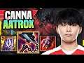 CANNA IS READY FOR AATROX! - T1 Canna Plays Aatrox Top vs Rumble! | Season 11