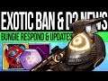 Destiny 2 | BANNED DLC EXOTIC! Bungie RESPOND! New Pinnacle, Trials Warnings, Emblem Update, Titles!