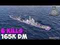 World of WarShips | Akizuki | 6 KILLS | 165K Damage - Replay Gameplay 1080p 60 fps