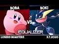 BOBA (Kirby/Isabelle/Jigglypuff) vs Boki (Greninja/Captain Falcon) | Losers Quarters | Equalizer #4