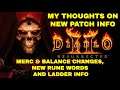 Diablo 2 Resurrected - First Patch Info! Balance Changes, New Runewords and Ladder info!