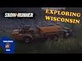 SnowRunner Ep 56     Running around Wisconsin to the watch towers and take 2 on the H2