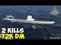 World of WarShips | Balao | 2 KILLS | 72K Damage - Replay Gameplay 4K 60 fps