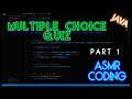 Coding ASMR Lo-Fi | multiple choice quiz (Part 1). Keyboard sounds, whispers
