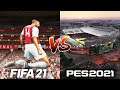 FIFA 21 vs PES 2021 - ESTÁDIOS Comparação | 5 ESTÁDIOS QUE ESTÃO NO FIFA E NO PES
