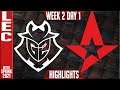 G2 vs AST Highlights | LEC Spring 2021 W2D1 | G2 Esports vs Astralis