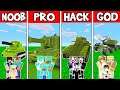 Minecraft: TANK BUILD CHALLENGE - NOOB vs PRO vs HACKER vs GOD Animation