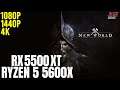 New World | Ryzen 5 5600x + RX 5500 XT | 1080p, 1440p, 4K benchmarks!