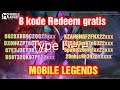 8 Kode Redeem gratis -  Mobile Legends 2021