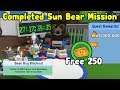 Completed All Sun Bear Missions! Earned Free 250 Tickets! - Bee Swarm Simulator