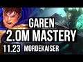 GAREN vs MORDEKAISER (TOP) (DEFEAT) | 2.0M mastery, 400+ games, Godlike | BR Diamond | 11.23