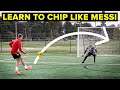 How To Chip The Goalkeeper like Messi | Learn football skills