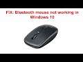How to fix bluetooth mouse not working in Windows 10