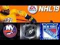 NHL 19 season mode: New York Islanders vs New York Rangers (Xbox One HD) [1080p60FPS]