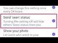 Viber || Send 'seen' status ||  Turning this setting off will hide others 'Seen' status from you