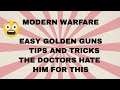GOLDEN PISTOL SKINS/CAMO  Tips & Tricks- Call of Duty: Modern Warfare