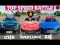 Forza Horizon 4 Top Fastest Cars - Nissan GTR vs Lamborghini Aventador J vs Audi R8 V10 Plus