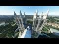 Stunt at Washington National Cathedral (Columbia, USA) in Microsoft Flight Simulator 2020