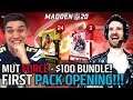 $100 Pack Opening! First Bundle of MUT 20!! | Madden 20 Ultimate Team