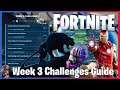 ALL FORTNITE WEEK 3 CHALLENGES COMPLETED!! VERY EASY GUIDE | SENTINEL HEAD, ELIMINATE IRON MAN !