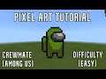 Minecraft Pixel Art Tutorial - Lime Crewmate (Among Us)