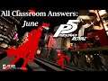 Persona 5 Royal - All Classroom Answers: June
