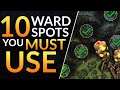 Top 10 BEST WARD SPOTS you MUST ABUSE - Pro Tips to CARRY with Warding | Dota 2 Guide (Immortal)