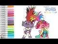 Trolls World Tour Coloring Book Pages Queen Poppy and Queen Barb Rainbow Hair
