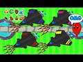 4 Fully Boosted Monkey Squadron Sky Shredders in Bloons TD 6