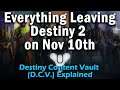 Destiny Content Vault - What is Leaving Destiny 2 when Beyond Light Launches on Nov 10th