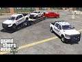 GTA 5 Real Life Mod #195 Delivering 2019 Ram 1500 Police Trucks To The Sheriff Department